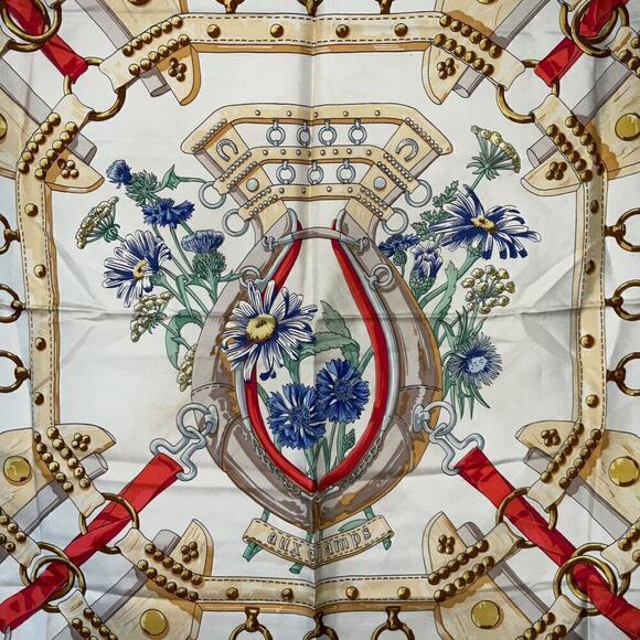 Hermes Aux Champs 100% Silk Scarf By Cathy Latham 90cm Square - Picture 5 of 16